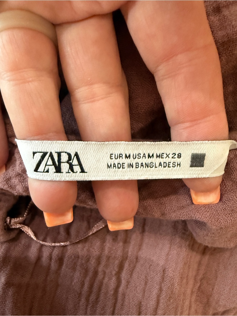 Zara Mauve Gauze Wide Leg Jumpsuit Sleeveless V-Neck Boho 25458 - Picture 8 of 9
